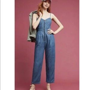 Anthropologie Chambray Jumpsuit